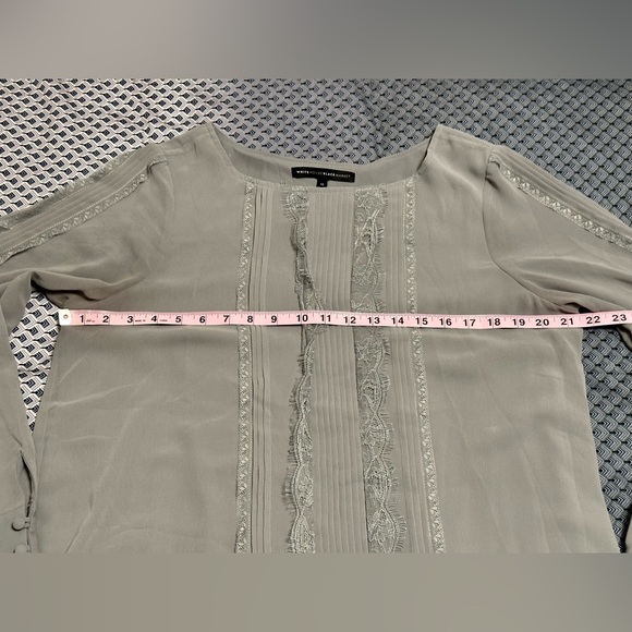 Exquisite White House Black Market Grey Tunic Size 12 - Picture 5 of 9